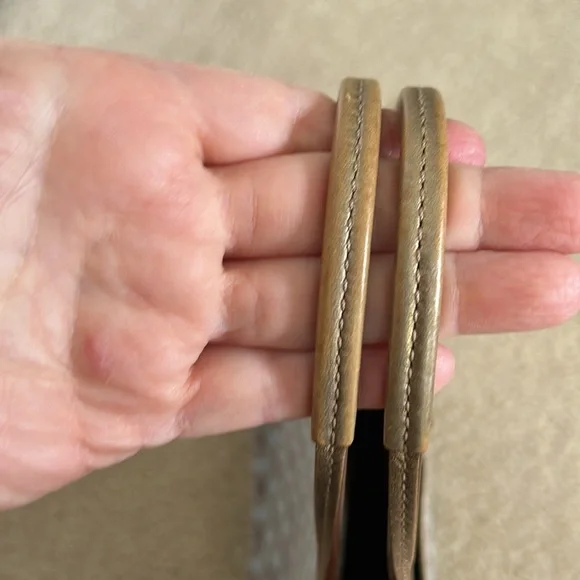 Anya Hindmarch Gray/Gold Fabric/Leather Tote - Picture 8 of 15